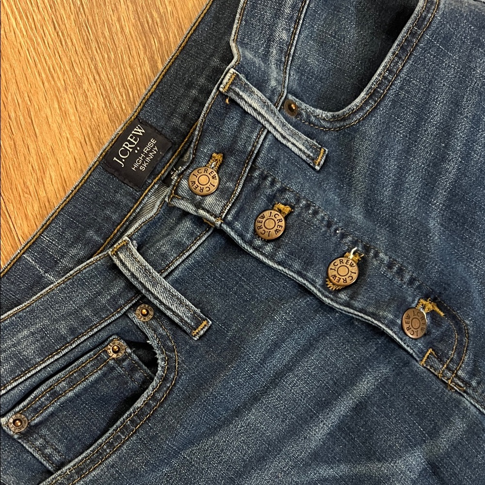 J. Crew High Rise Skinny Blue‎ Women's Jeans - Picture 2 of 3